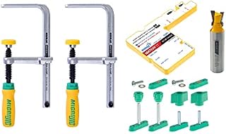MICROJIG Matchfit DVC-1177K2 Dovetail Clamp Pro, Green/Yellow/Silver