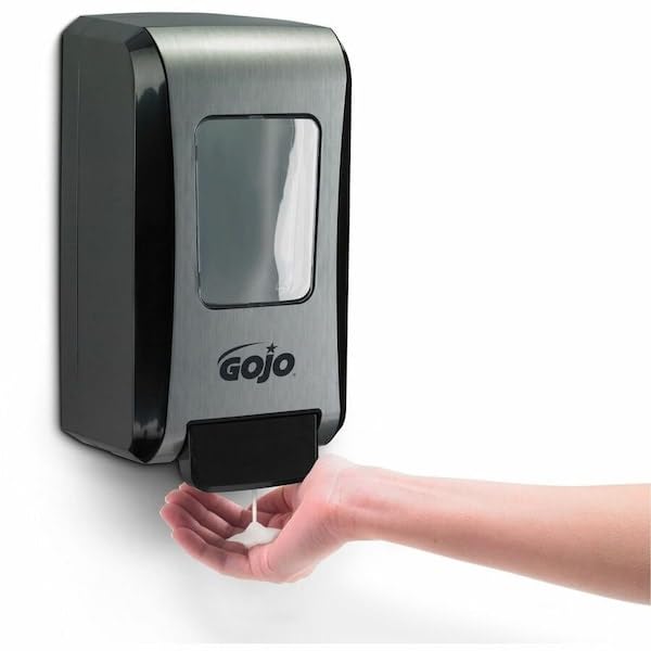 Gojo FMX-20 Manual Foam Soap Dispenser, Black/Chrome, 2000 mL - 5271-06 image 5