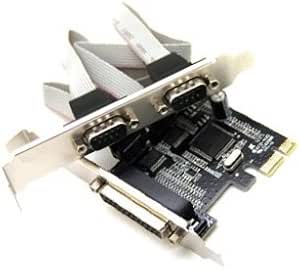2 Port UART RS232 RS-232 Serial Port COM &amp; 1 Port Printer Parallel Port LPT to PCI-E PCI Express Adapter Card
