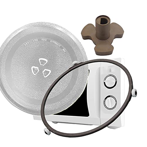 WORDFUN Microwave Plate Replacement, Microwave Oven ​Glass Plate, Replacement Microwave Glass Plate, Heat Resistance, Durable Glass Dish, 8mm Thickness, Replaces Glass Tray