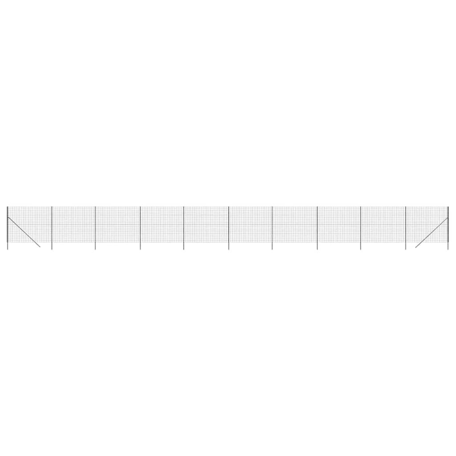Homgoday Cerca de Alambre de Acero galvanizado Gris Antracita 1,4x25 m, Valla de Malla, Tensión Cerca Alambrada, Malla Metálica para Plantas y Animales, múltiples usos Tipo 1
