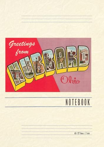 Vintage Lined Notebook Greetings from Hubbard