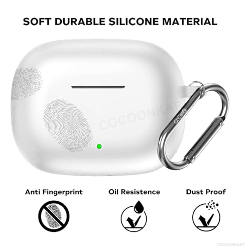 Image of Soft Silicone Case Cover for Realme Buds T310 | Buds N1 - White
