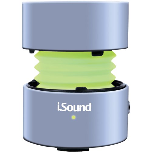iSound Fire Waves Bluetooth Speaker with microphone and changing LED light effects (silver)