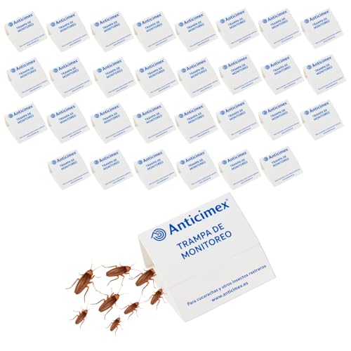 Pack 30 Trampas para Cucarachas | Trampa Adhesiva sin Químicos ni Biocidas | Atrayente de Gran Eficacia con un Adhesivo Ultra Fuerte | Certificado UE | Seguro para Niños y Mascotas - ANTICIMEX