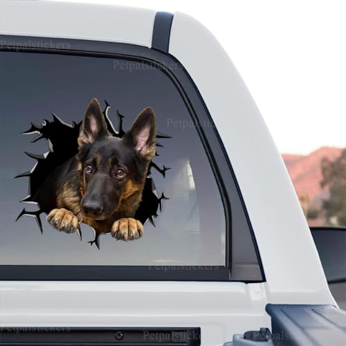 Image of Vinyl Dog Stickers - Car Decals for Women & Dog Lovers (German Shepherd)