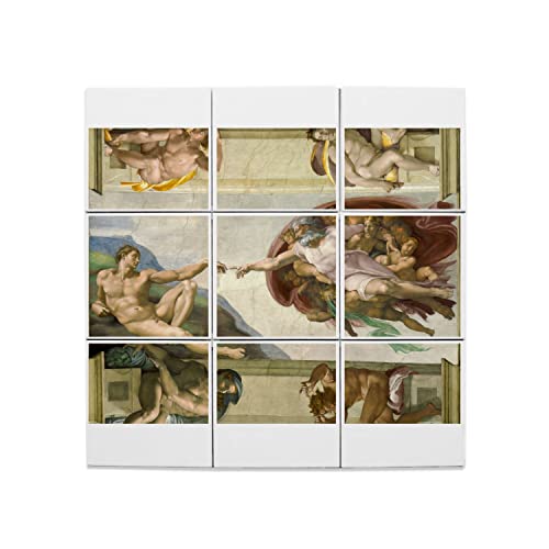 Carreaux Céramique Michel-Ange 60x60cm La Création d'Adam pour mur