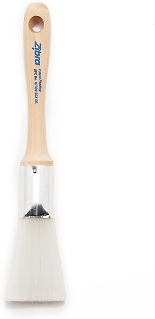 Zibra Fan Paint Brush for Painting Molding, Routed Edges