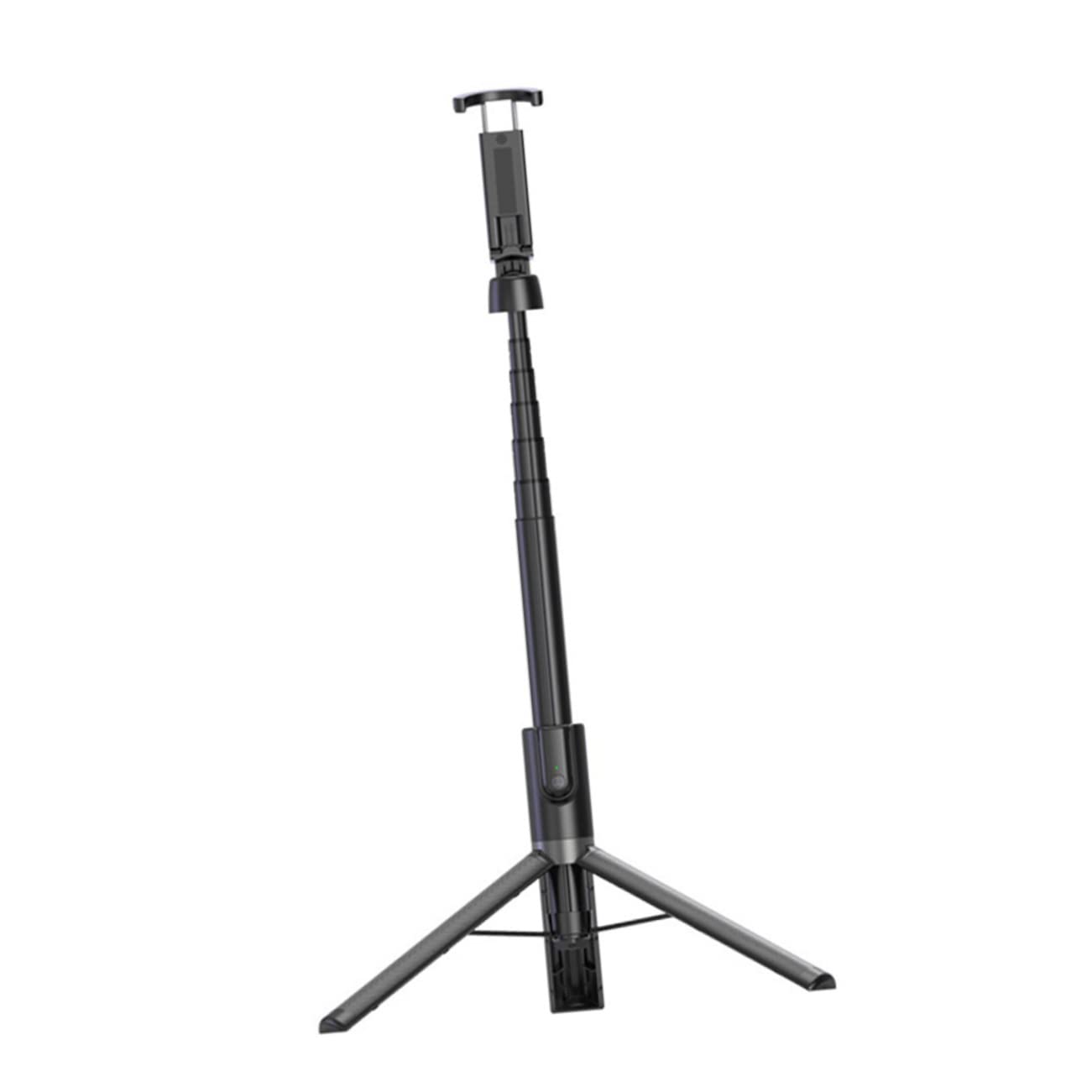 Treppiede Selfie Stick per Telefono 2 in 1 Nero in Lega di Alluminio