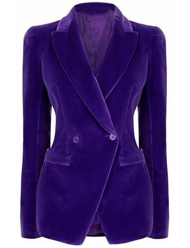 Velvet blazer veste de costume femme manteau tuxedos chic décontracté