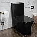 Concorde One Piece Square Toilet Dual Flush in Glossy Black 1.1/1.6 gpf
