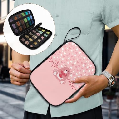 GIFTPUZZ Ping Bear Watch Band Storage for Woman, Girls Watch Straps Bag Portable Organizer Bag Hold 12 Watch Straps, Valentine's Day Gift4