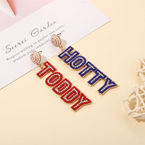 Game Day Earrings for Women Rhinestone Beaded Football Drop Dangle Earrings Football Team Earrings Game Day Team Spirit Accessories Gifts4