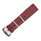 BluShark Original Collection Watch Strap, Brick, 20mm, Brushed Buckle
