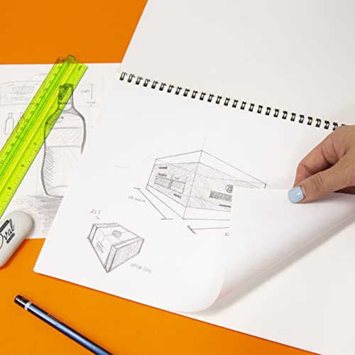 Bazic Spiral Bound Premium Sketch Book, 8.5 X 11 Inches, 30 Sheets (1 Book), (5045) #TOP2