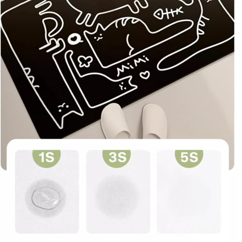 Tapis de bain anti-glissade ultra-absorbant pour éviter l'eau sur le carrelage