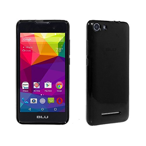 BLU Advance 5.0 , BLU Dash M Case, BNY-WIRELESS (TM) Transparent TPU Rubber Gel Thin Case Cover For BLU Advance 5.0 , Dash M-BLACK