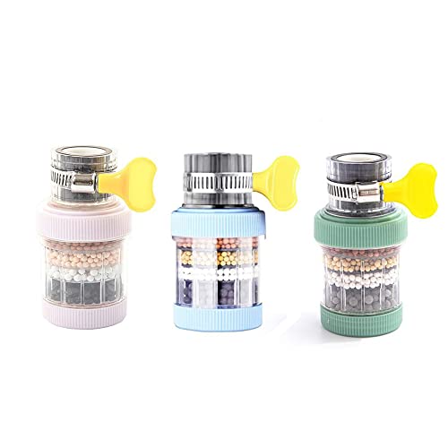 Andy's Orchids 3Pcs Faucet Mount Filters, Chlorine Reduction, Water Purification Unit, for Home Kitchen Bathroom Vanity Balcony