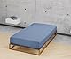 biberna Feinjersey-Spannbetttuch 0077144 blau 1x 90x190 cm - 100x200 cm