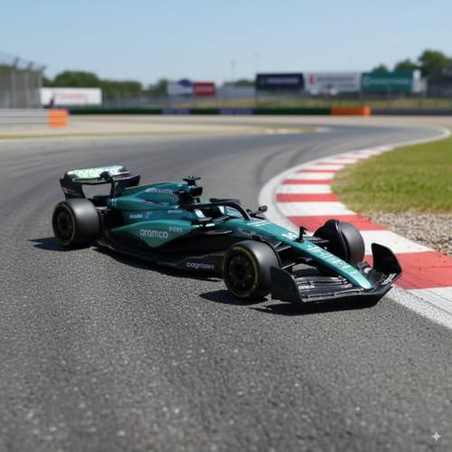 Miniatura 5 de Aston Martin Amr24 F1 - Modelo De Coche Fundido A Escala 1:24 - Temporada 2024 Fernando Alonso 14 Edición Detallada De Coleccionistas Producto Con Licencia Oficial