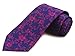 Men Handmade Silk Tise Fashion Navy Blue Fuchsia Floral Wedding Party Dress Designer Neckties Boys