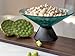 Tapered Glass Decorative Bowl (Green), 9.8 Inches Handblown Glass Bowl with Modern Two-Tone Cone Shape,Decorative Fruit Bowl for Home Decor, Table Centerpiece, Kitchen Island, and Dining Decor