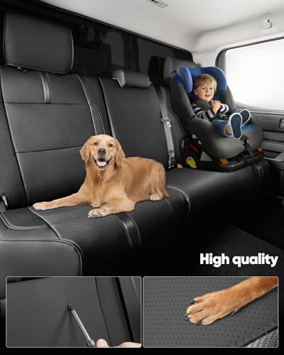 Creekt CRT000306 Full Set Car Seat Covers For Toyota Tundra 2022 2023 2024,Leather Waterproof Pickup Seat Covers Custom Fit thumb #5