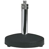 Supporto per microfono con base in ghisa pesante e stelo cromato