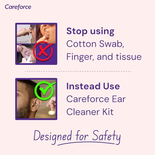Image of Careforce Ear Wax Cleaner - Resuable Ear Cleaner Tool Set with Storage Pack - Ear Wax Remover Tool Kit with Ear Curette Cleaner and Spring Ear Buds Cleaner 6 Pcs Set Silver
