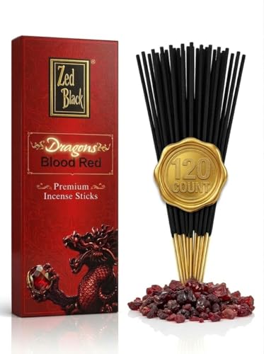 Zed Black Dragons Blood Incense Sticks Sangre de Drago Resin 120 Count