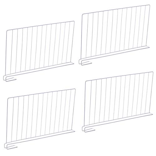 Poxl Separateurs d'armoire (Lot de 4) Garde-Robe Séparateur étagère Diviseurs de Plateau séparateur d'étagère Pratique en Métal Cover