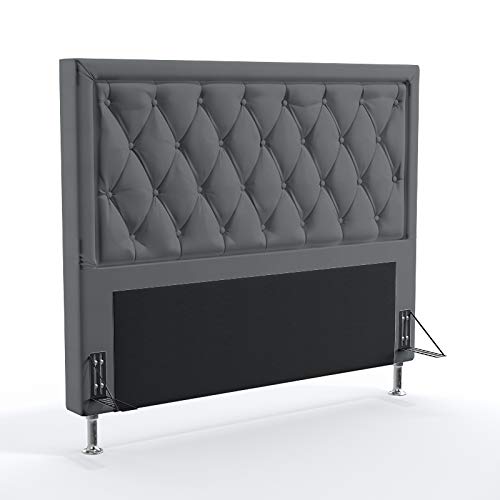 Kit Cabeceira Centaurus 160 Para Cama Queen e Calçadeira Sagitarius Sued Cinza Aradecor