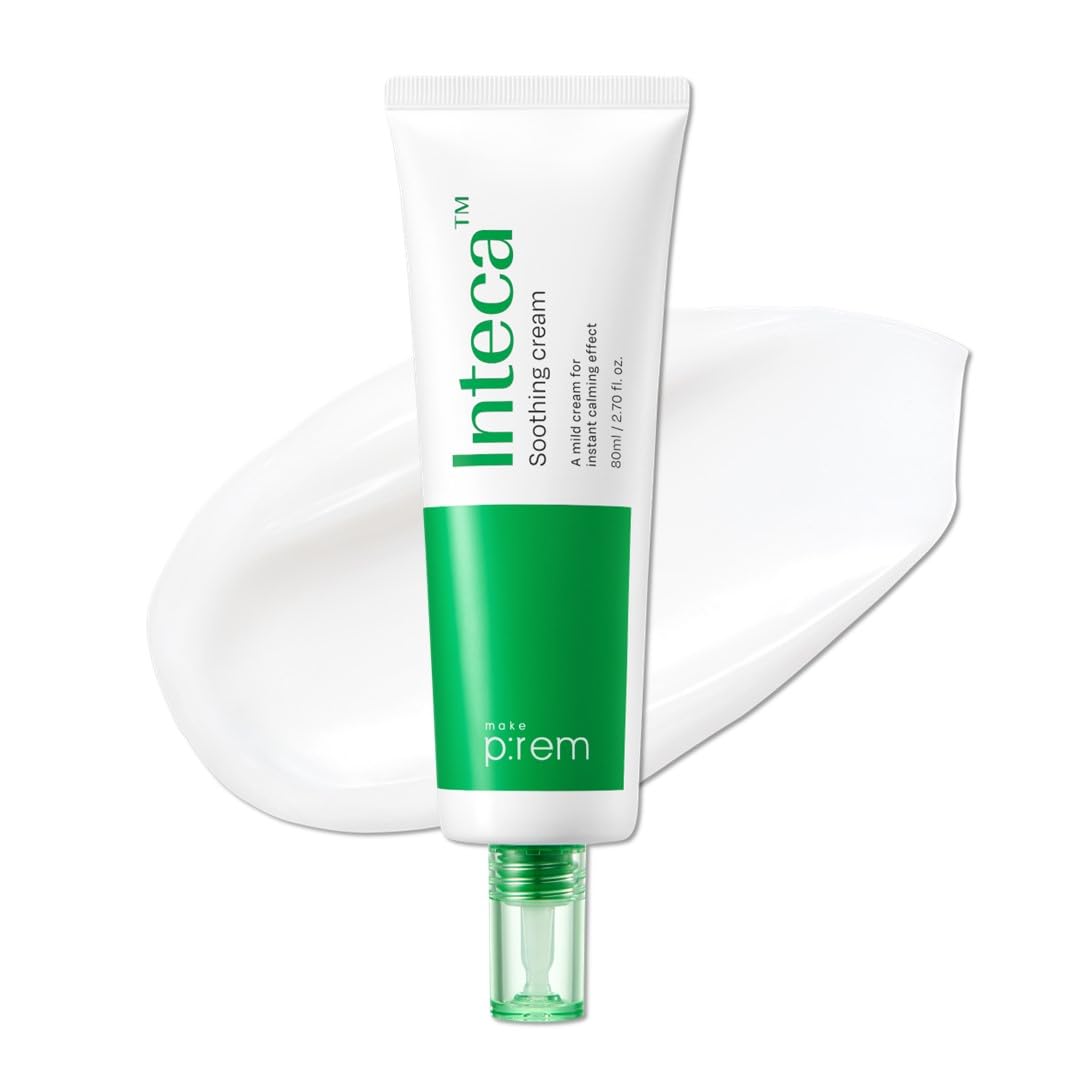 MAKE P:REM INTECA Soothing Cream, 2.9x Faster Absorbing & Calming Effect, Advanced Centella Extract for Sensitive Skin, EVE VEGAN, Korean Skin Care (2.70 fl.oz., 80ml) MAKE P:REM INTECA Soothing Cream, 2.9x Faster Absorbing & Calming Effect, Advanced Centella Extract for Sensitive Skin, EVE VEGAN, Korean Skin Care (2.70 fl.oz., 80ml)