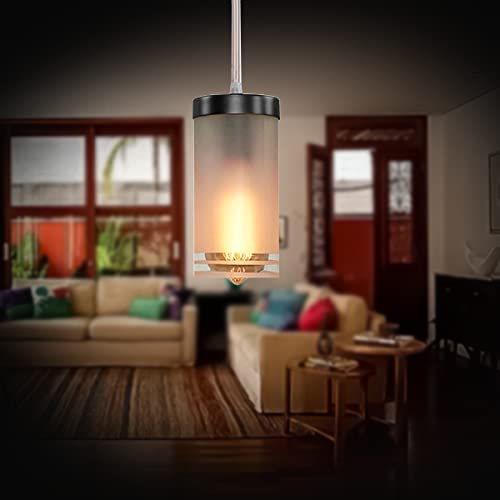 Luminária Lustre Pendente Vidro Cilindro Copo (Branco)