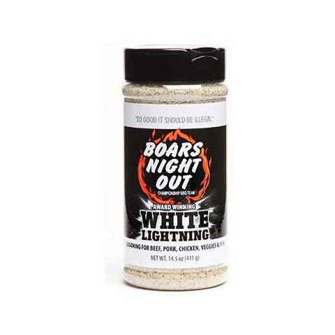 Boars Night Out OW86505 BBQ Seasoning, White Lightening, 14.5-oz. - Quantity 6 Cover