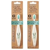 Jack N' Jill Kids Toothbrush - Extra Soft Bristle Toothbrush for Kids, Handle & Packaging Made from Plants (Corn), Ergonomic Handle for Little Hands - Bunny Baby, Toddler, & Kids Toothbrush (2 Pack)