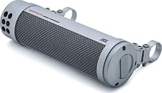 Kuryakyn 2719 MTX Road Thunder Weather Resistant Motorcycle Sound Bar Plus: 300 Watt Handlebar Mounted Audio Speakers with Bluetooth, USB Power Charger, Satin Silver