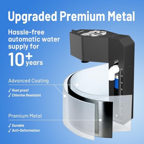 Judkoir Automatic Pool Filler, Metal Construction with Anti-Corrosion Coating, 2 to 9 Inch Visual Water Level Adjustment, Pool Water Leveler Auto Fill, Pool Stuff, Swimming Accessories - 2