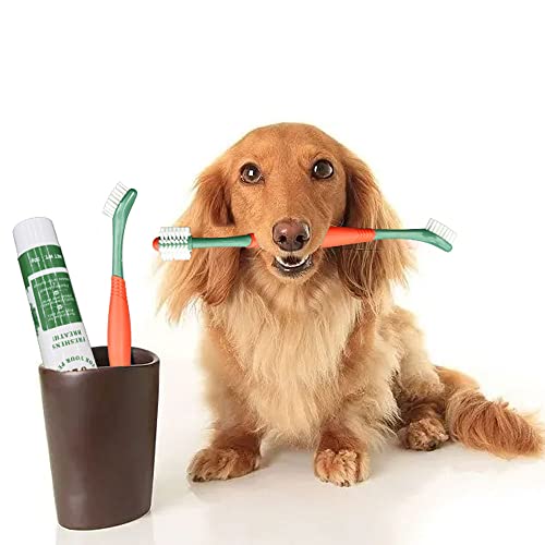 Windhunt A Series Of Sets For Pets Tooth Protecting And Cleaning. Including Toothpaste,Toothbrush And Fingerbrush.preventing Tartar Buildup And Plaque.beef Flavor. #TOP5