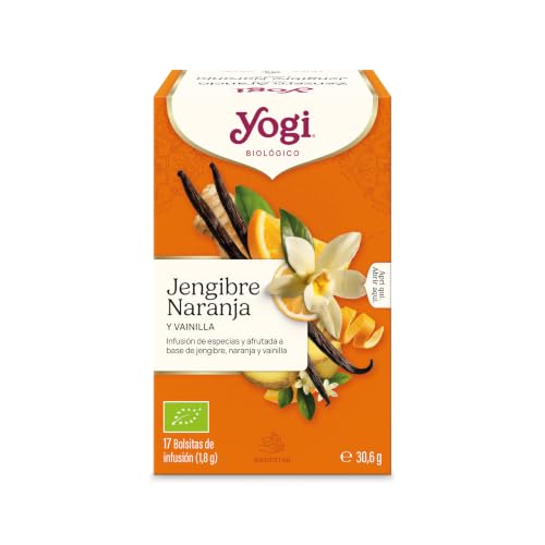 Yogi Tea - Infusión Ayurvédica de Hierbas con Jengibre, Cáscara de Naranja y Vainilla - 17 Bolsitas, 30,6g