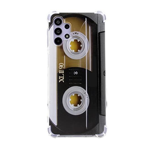 TNCYOLL Compatible with Samsung Galaxy A32 5g Cool Case,Cassette Tape Shockproof Music Cool Phone Case Bumper Protective Cover for Samsung Galaxy A32 5g