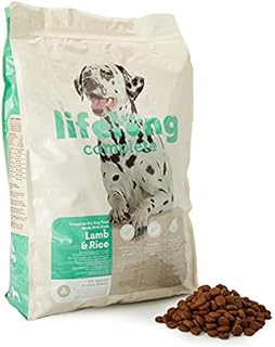 Amazon Brand - Lifelong - Complete Dry Dog Food Rich in Lamb & Rice for Medium and Large Breeds, 5kg x 2 Packs