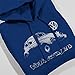 Volkswagen Beetle Faded Spray Paint Aesthetic Men's Hooded Sweatshirt Royal Blue
