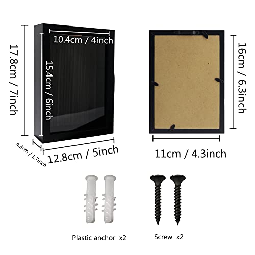 Framepro Ticket Shadow Box Top Loading Display Case Frame With Slot On Top, Customizable Diy Sweet Gift, Movie Travel Sporting Events Concert Ticket Stubs Drink Beer Caps- Memory Box, Black 5X7 #TOP2