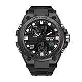 Relógio esportivo masculino digital e ponteiro - à prova d’água com cr