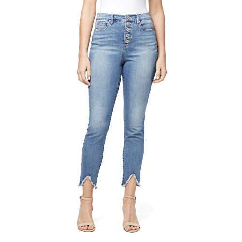 NINE WEST Women's Misses Sophia High Rise Skinny Ankle, Shallows-Button Fly, 10 Regular
