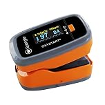 Oxymètre de doigt SPENGLER Oxystart, Oxymètre de pouls professionnel Portable, Mesure de l'Oxygénation, Facile à Utiliser, Fiable et Précis, Compact et Léger (Orange)
