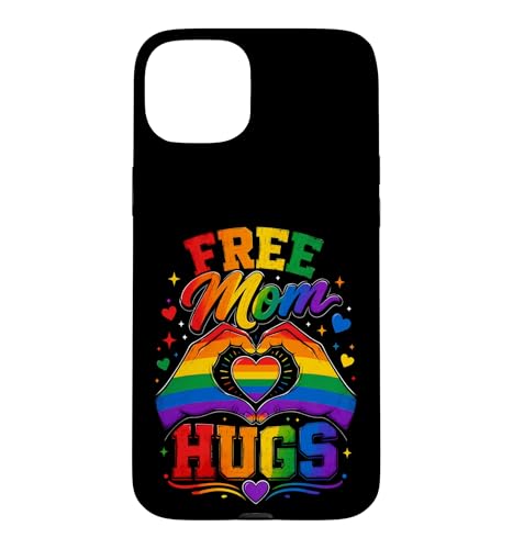 Free Mom Hugs LGBTQIA+ Ally Pride Month�B �X�}�z�P�[�X iPhone 15 Plus �p