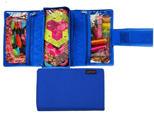 Image of Craft Folding Kit - Portable Soft Storage - Crafts, Sewing, & Quilting Organizer Royal Blue