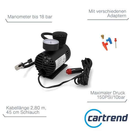 Unitec CARTREND compressor met manometer tot 18 bar - Afbeelding 3